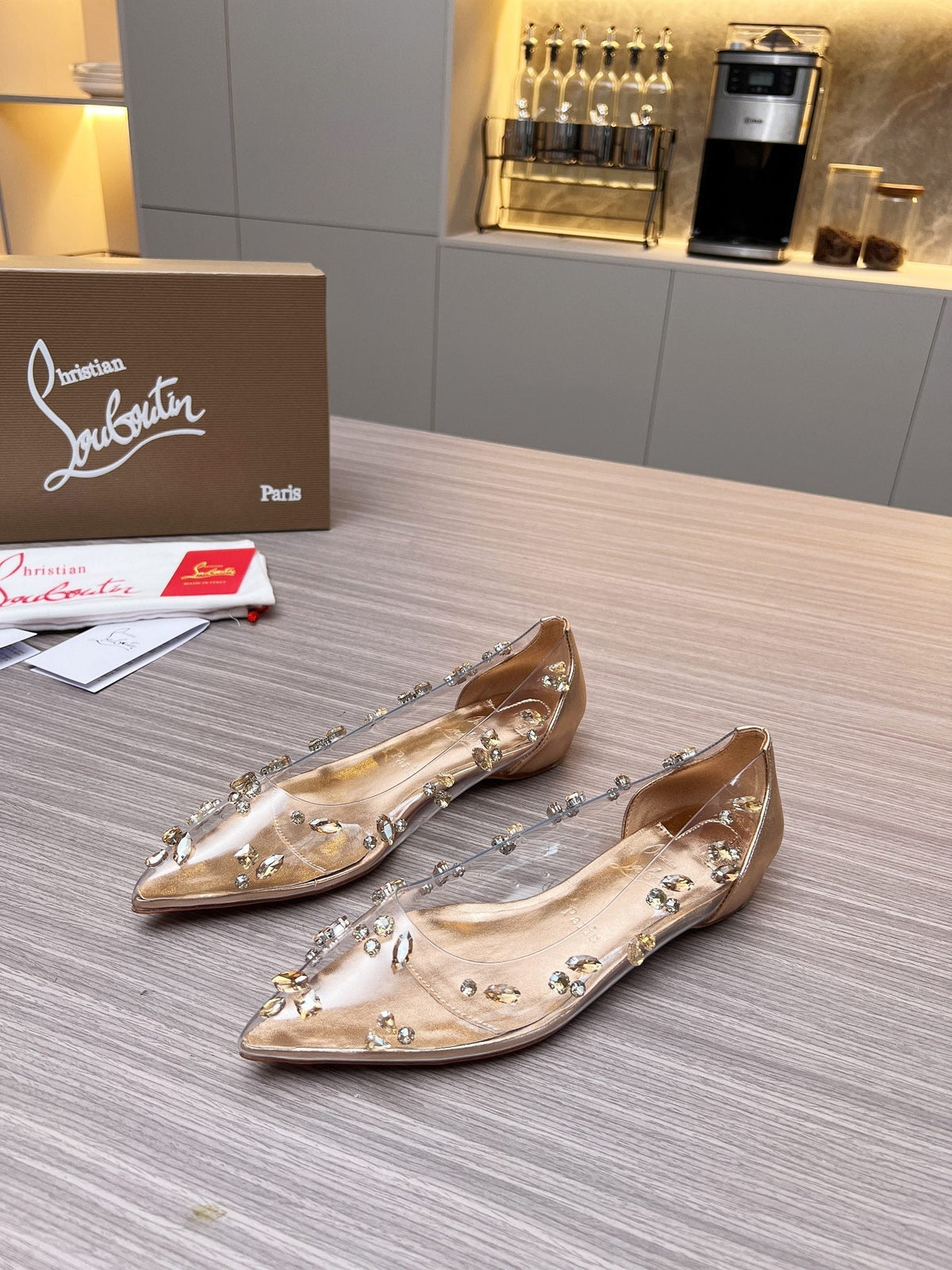 CL Ballet Flats PVC and Iridescent Nappa Leather 251049