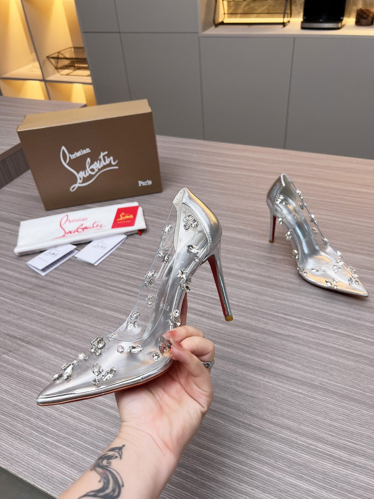 CL Degraqueen Pump PVC and Iridescent Nappa Leather 251053