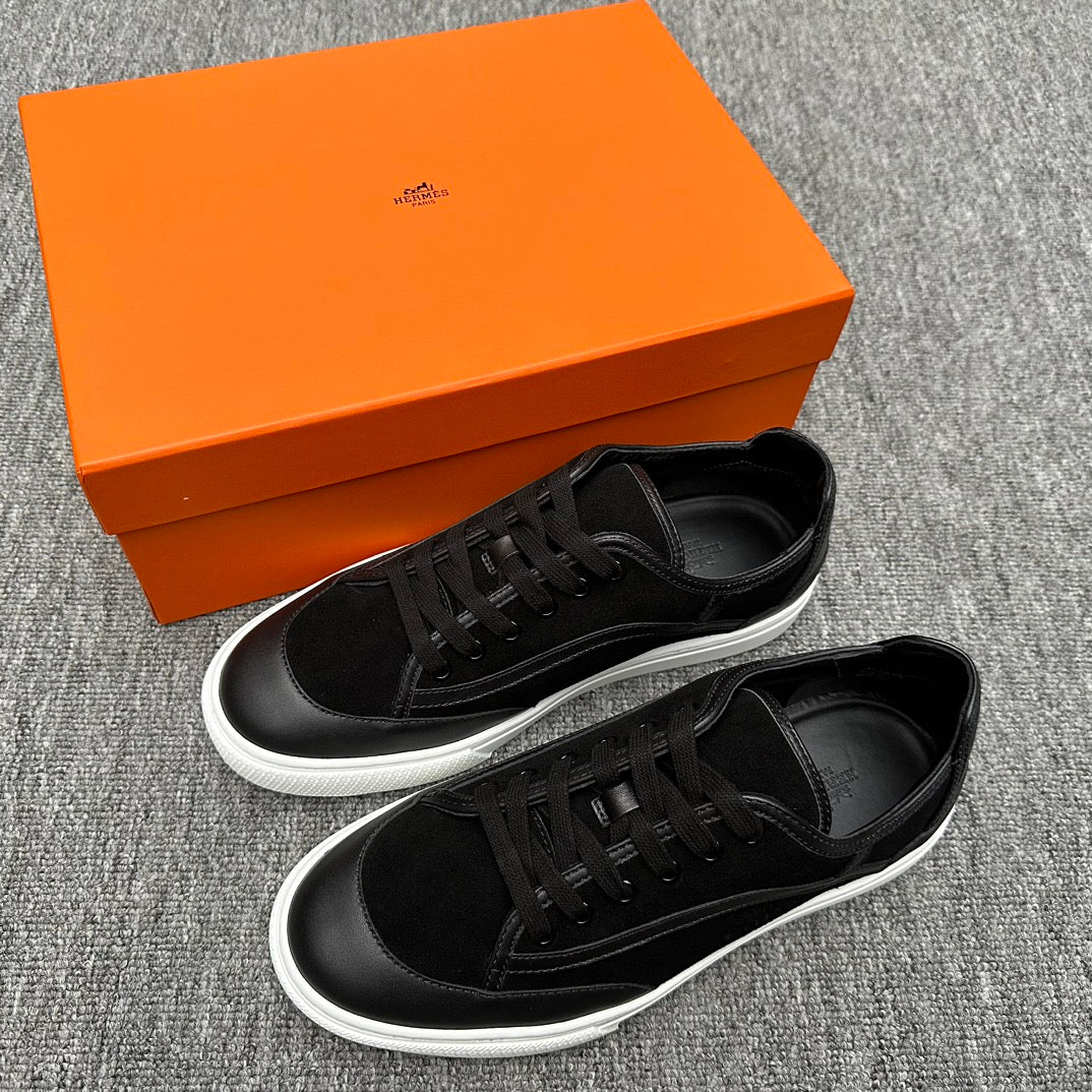 HM Men's Get Sneaker Black Suede Calfskin 336083
