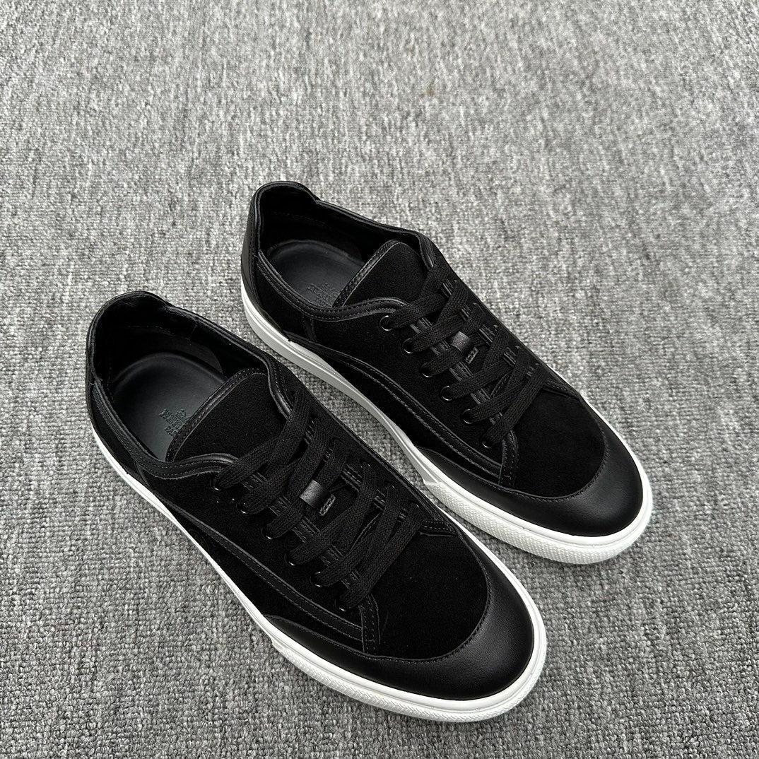 HM Men's Get Sneaker Black Suede Calfskin 336083