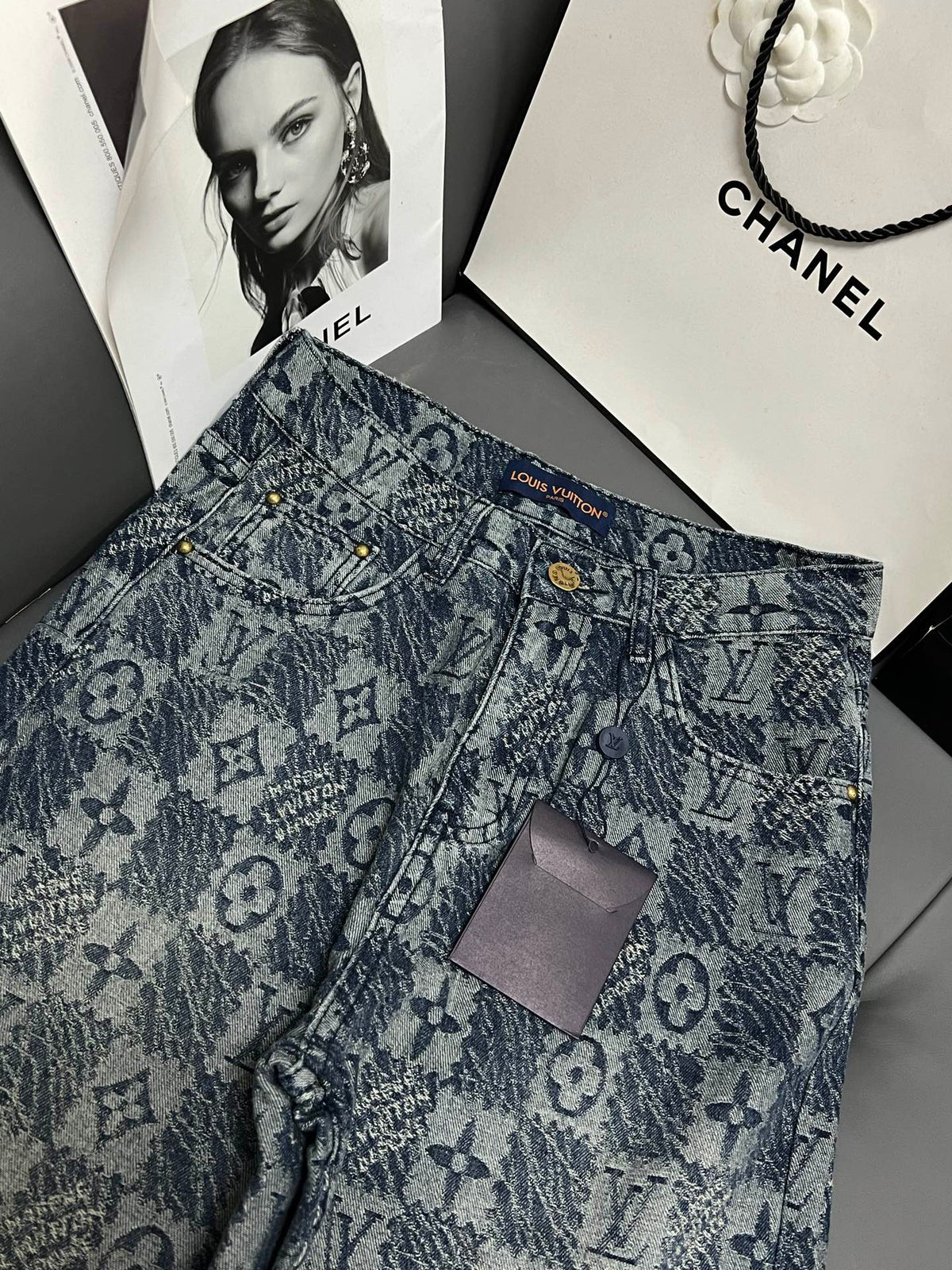 LV 25 Monogram Dark Blue Jean
