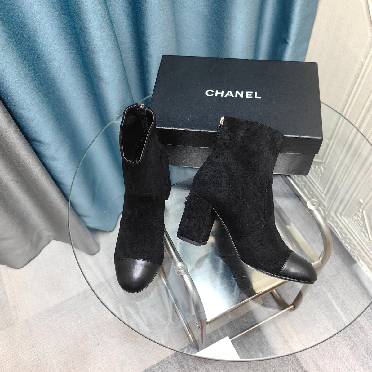 CC Ankle Boots 70mm Black Suede