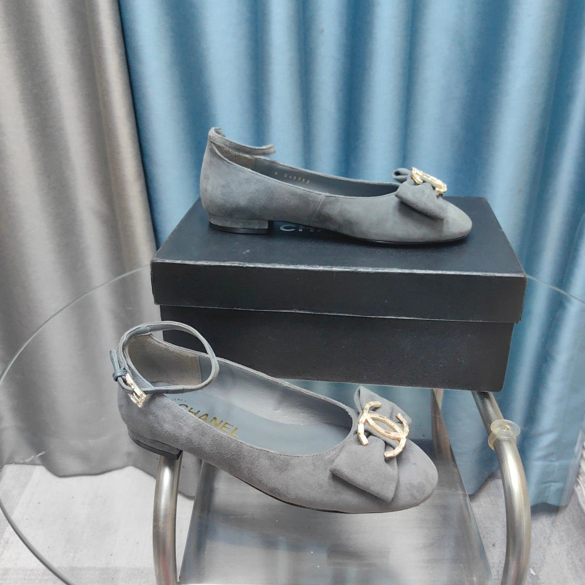 CC Mary Jane Grey Suede And Lambskin