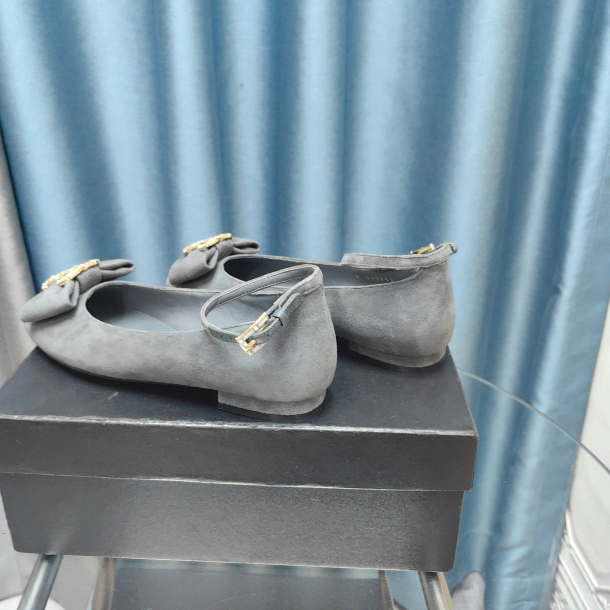 CC Mary Jane Grey Suede And Lambskin