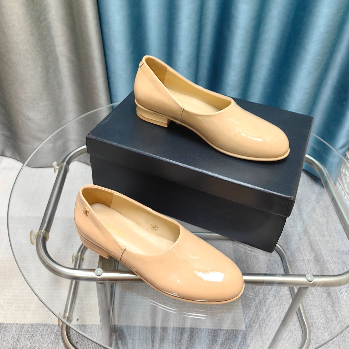 CC 25C Loafer Beige Patent Calfskin