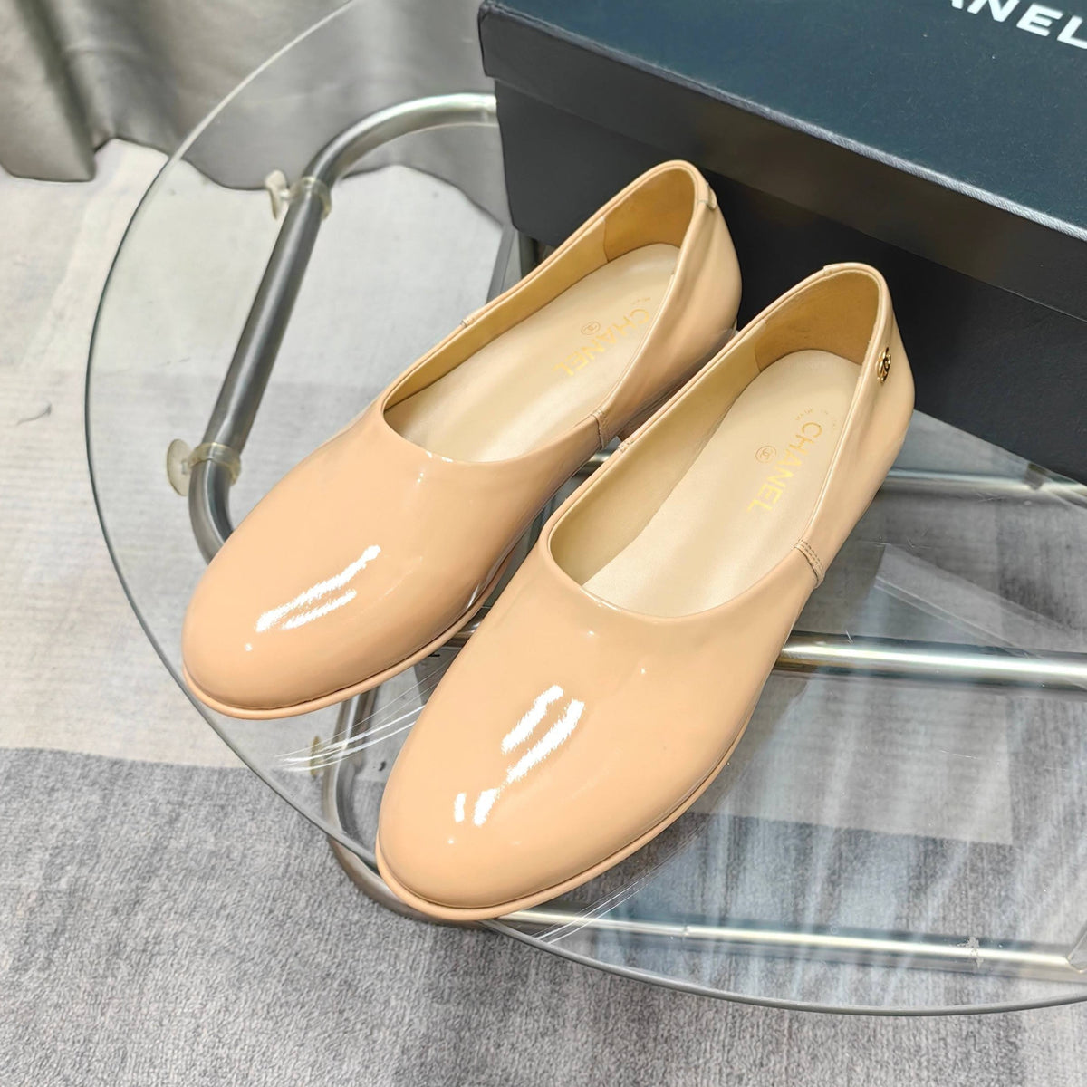 CC 25C Loafer Beige Patent Calfskin