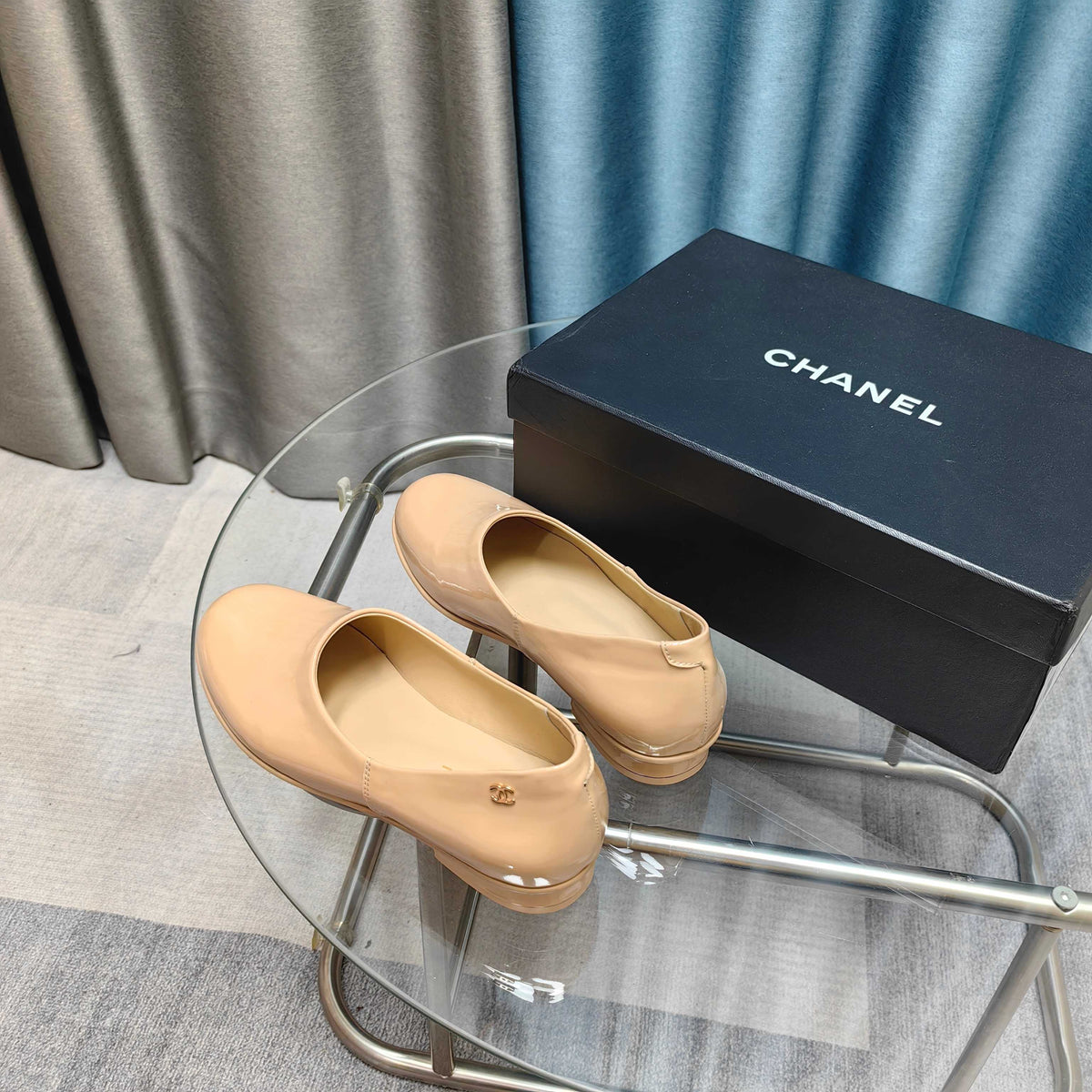 CC 25C Loafer Beige Patent Calfskin