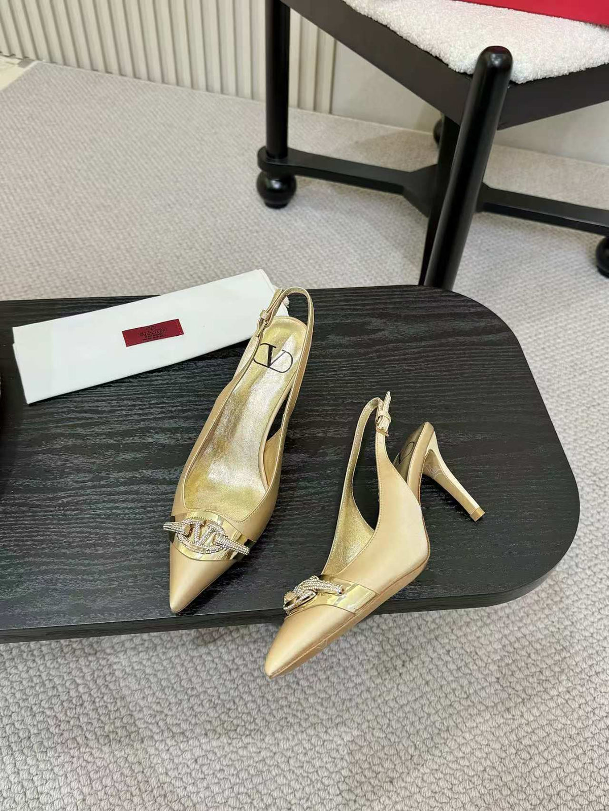Valentino Slingback Pump High heels Silk 239562