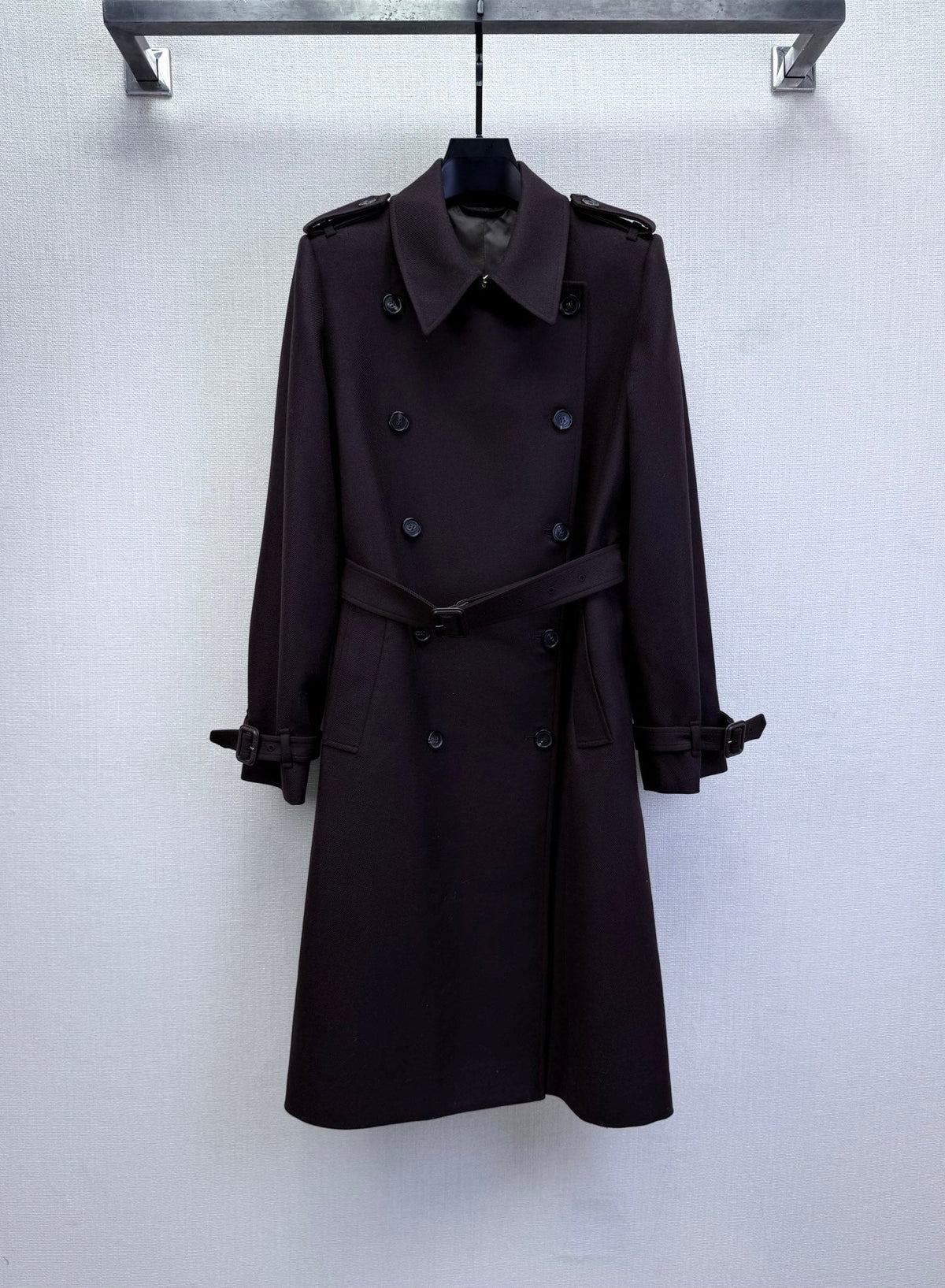 LP 25 Kerril Trench Coat Charcoal Black Waool Blend Fbric 315821