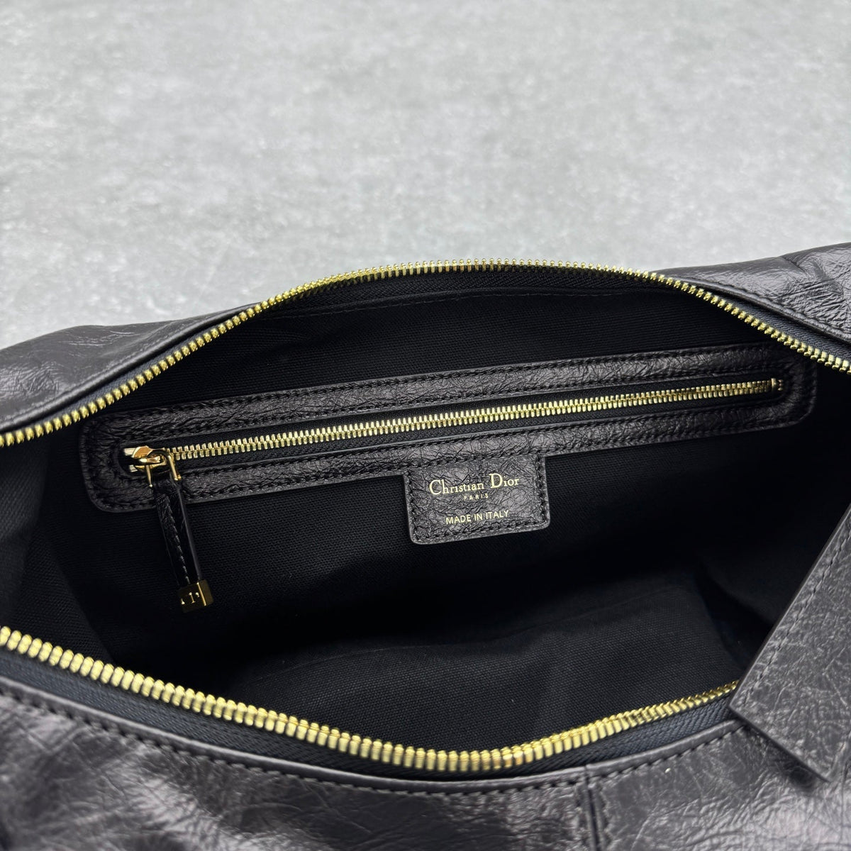 Dior 2025 Grand Tour Multipocket Bag 52cm Black Calfskin