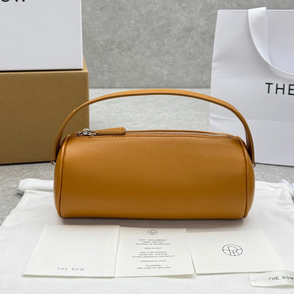 The Row 2025 Round 90's Bag Yellow Leather
