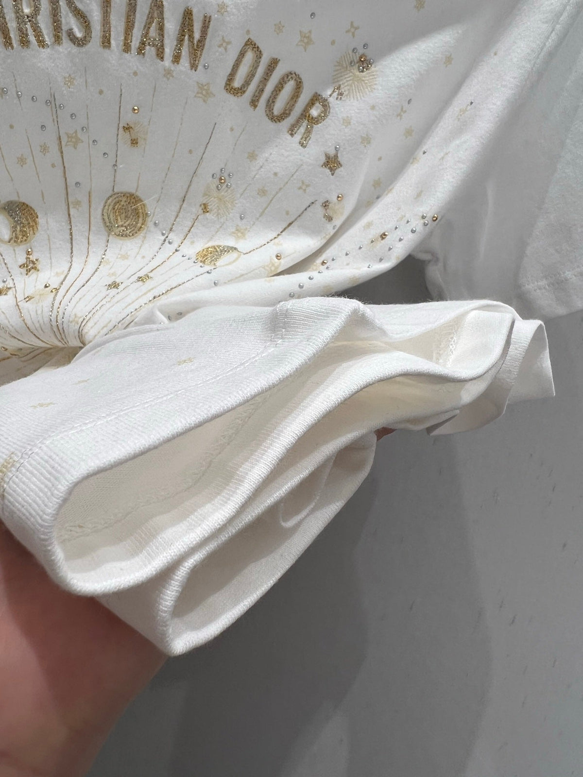 CD 25 T-shirt White Gold cotton 211144
