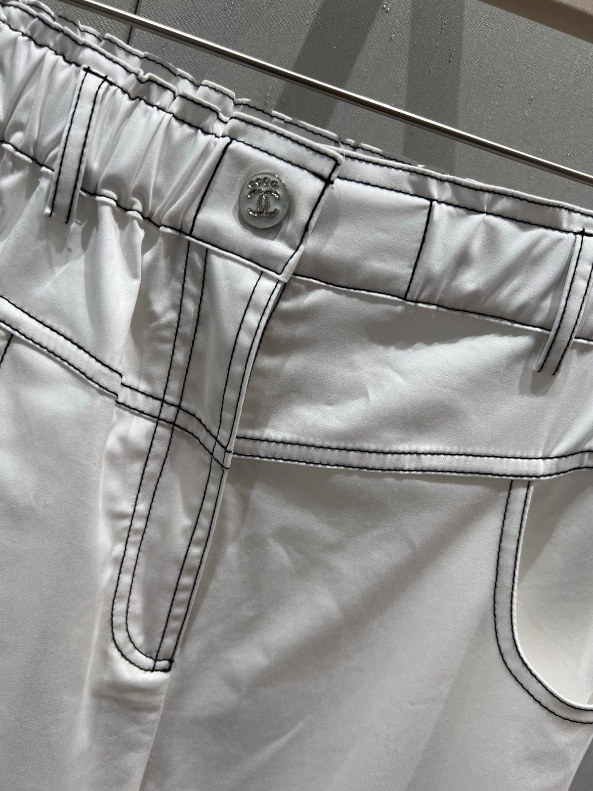 CC 25 Cropped Pant White Cotton
