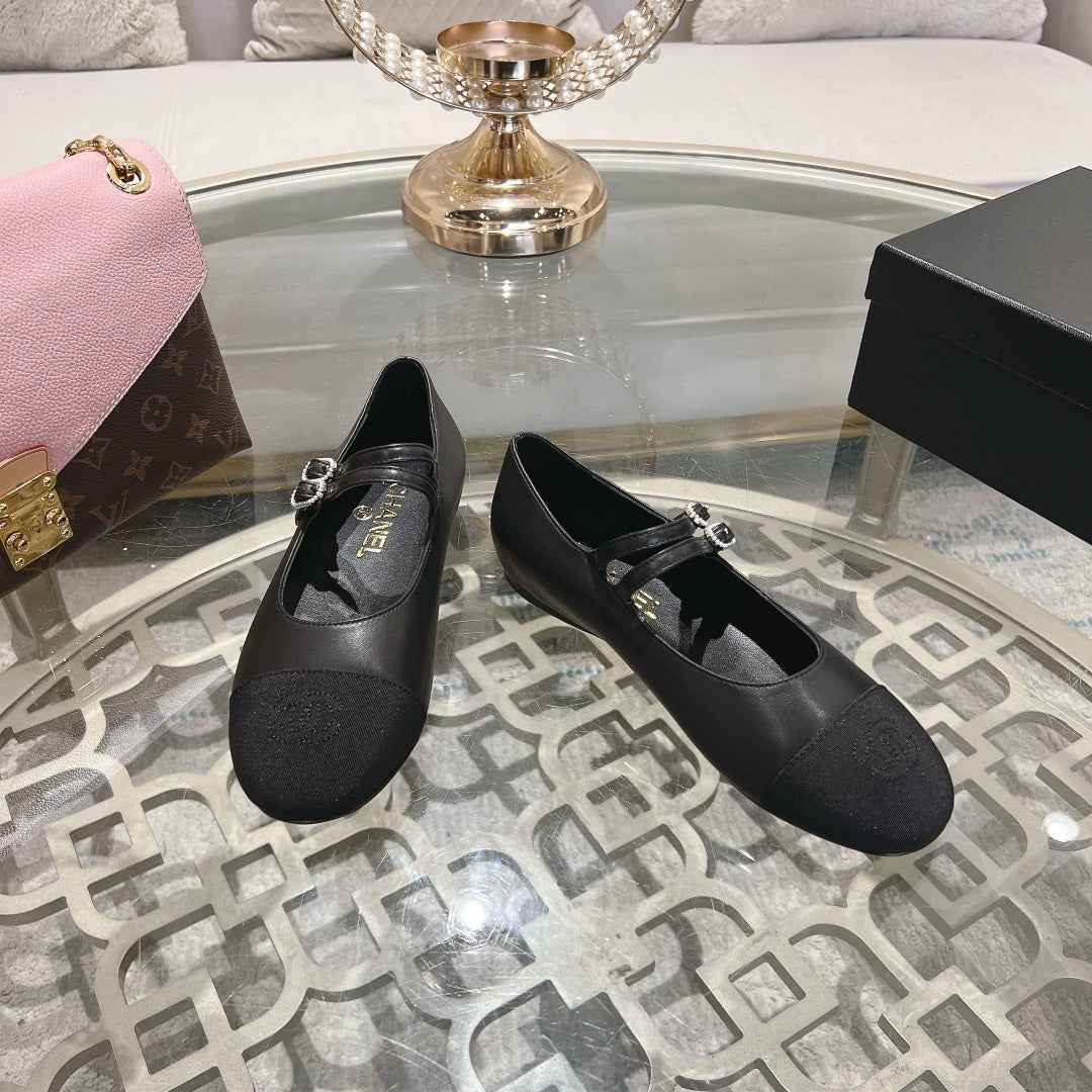 mary janes double buckle black calfskin grosgrain