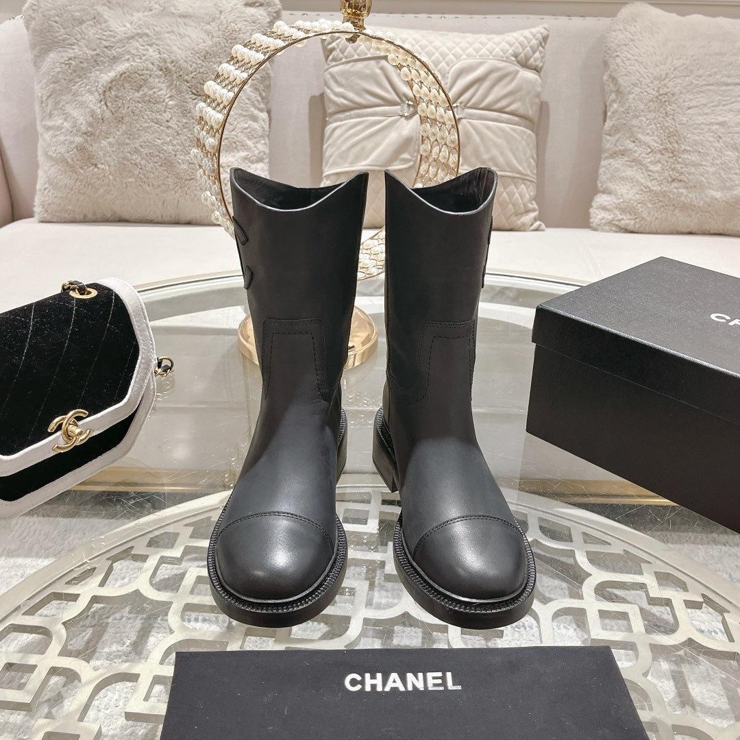 CC Ankle Boots 40mm Black Cowhide