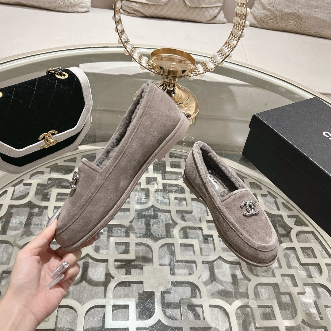 CC 25A Loafer Grey Sherpa Suede