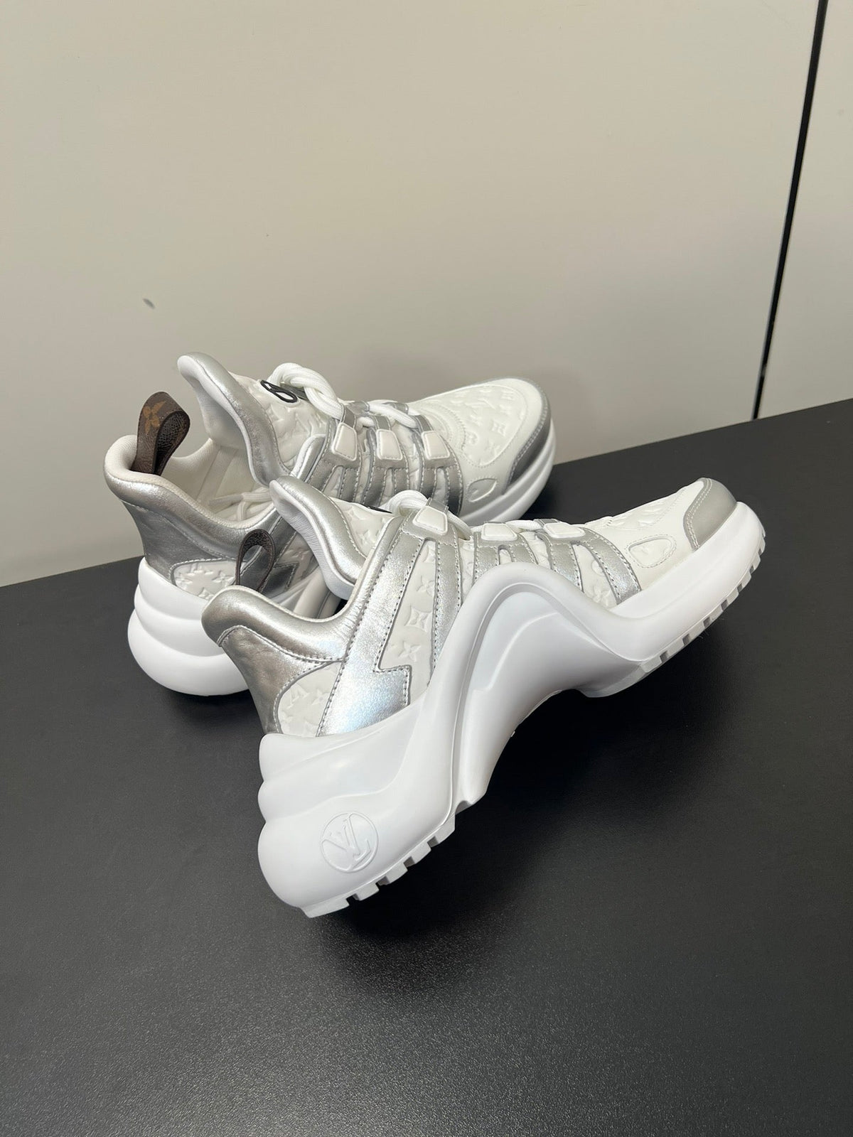 LV Archlight Sneaker 50mm White Mix Silver Monogram Cowhide