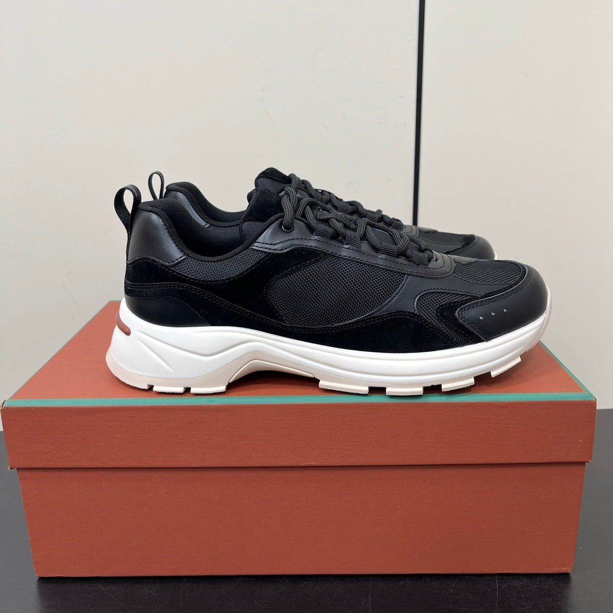LP Cairn Walk Sneaker Black Calfskin and Fabric 210926