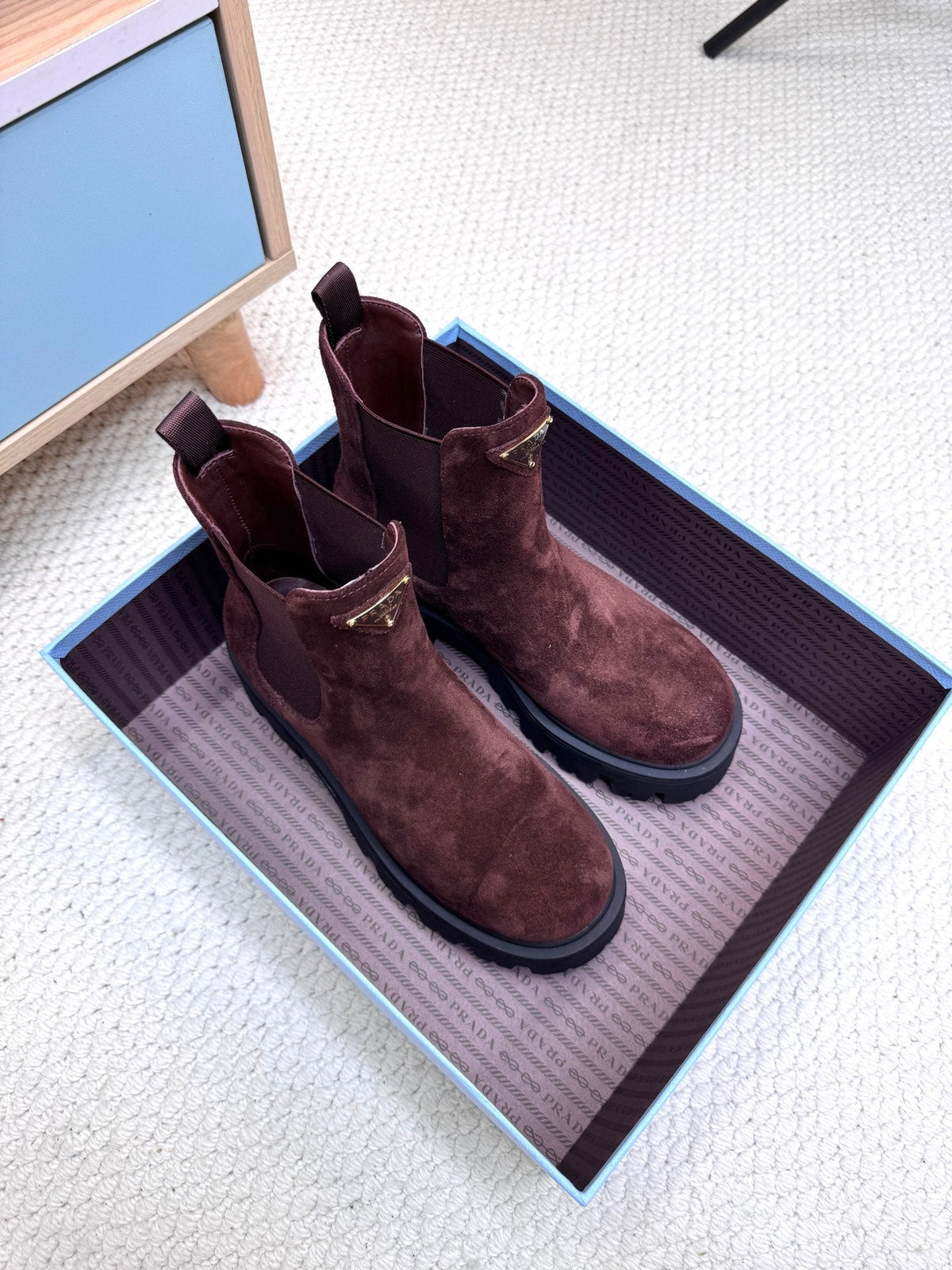 PRA ankle boots burgundy brown suede 443665