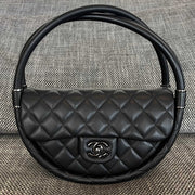 Chanel 2026 Hula Hoop Bag 24cm Black Quilted Lambskin