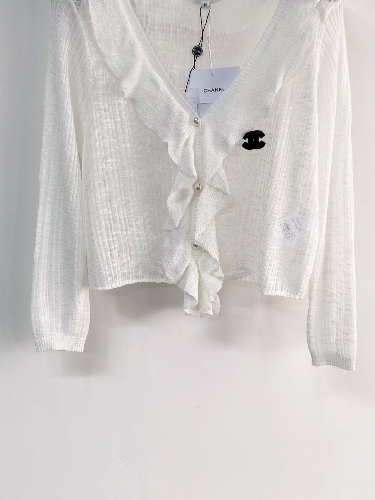 Chanel 2026 Cardigan White Cotton Polyamide 166815