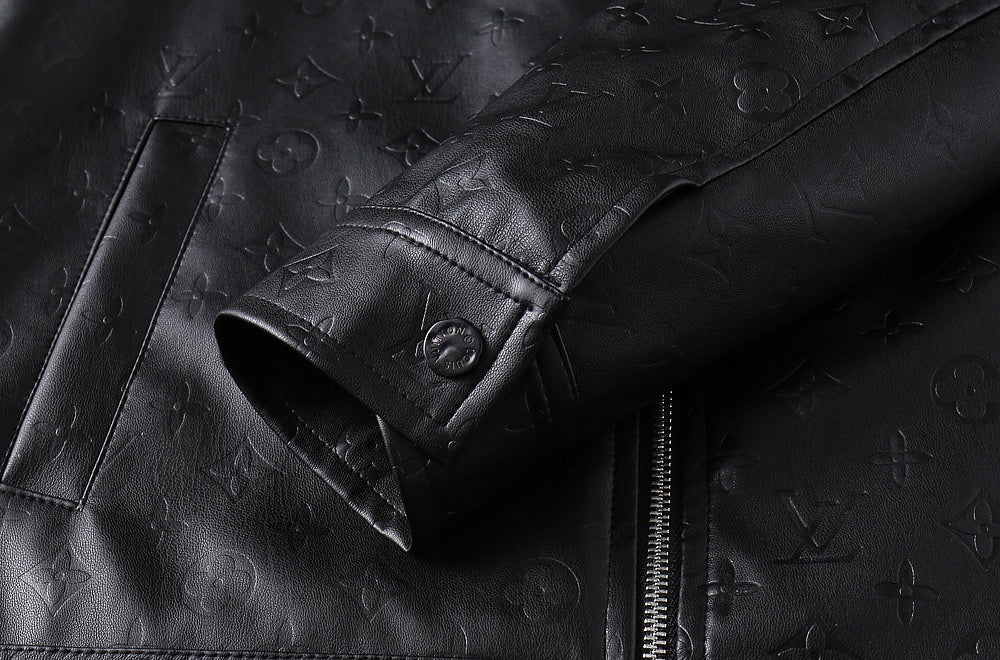 LV SHIRT JACKET IN BLACK MONOGRAM EMBOSSED CALFSKIN 238993