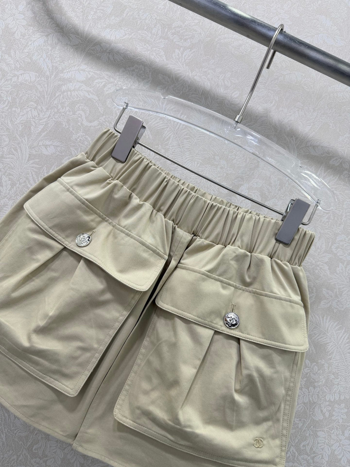 Chanel 2026 Large Pocket Cargo Short Khaki Cotton 359637