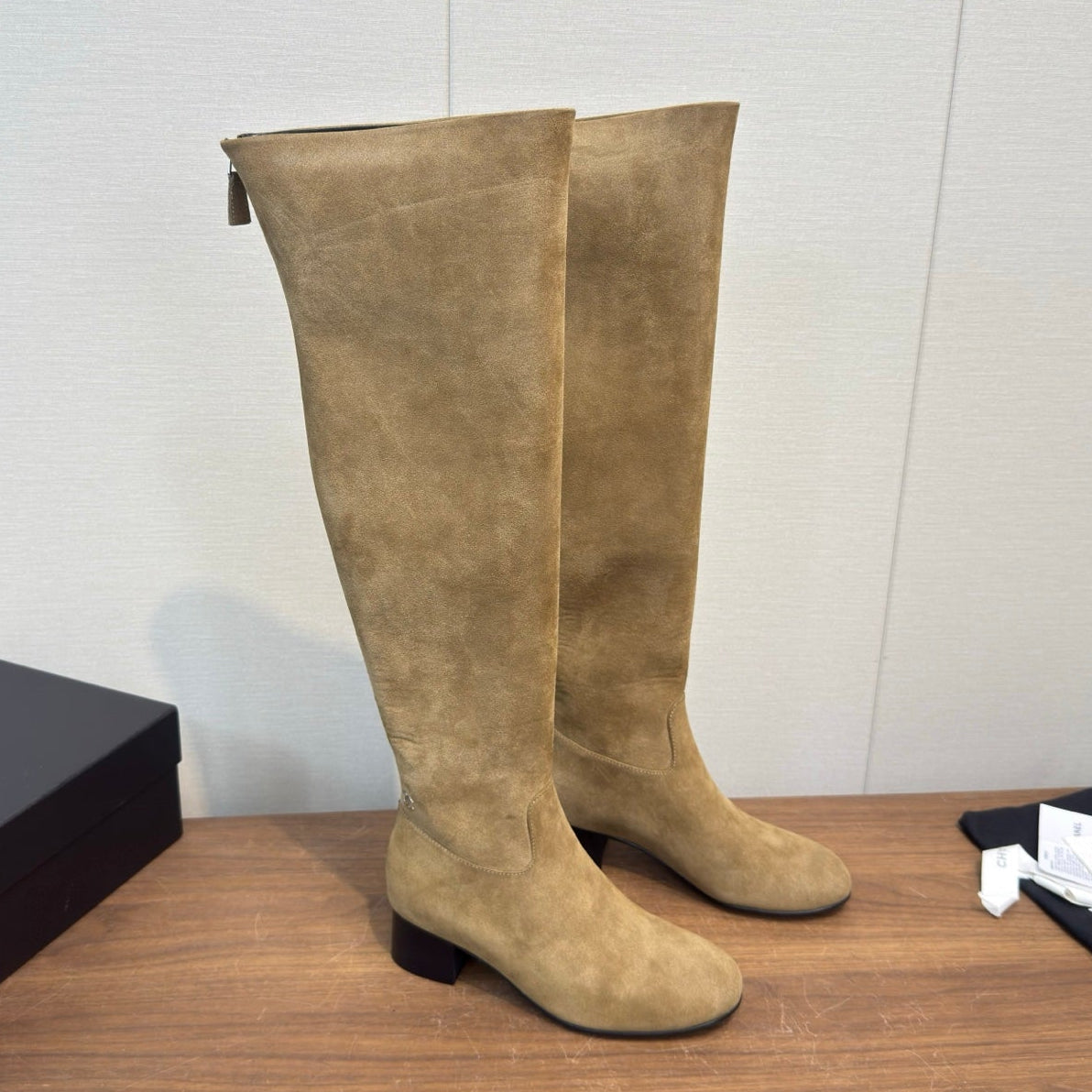 Chanel 2026 Over-The-Knee Boots 60mm Suede Leather