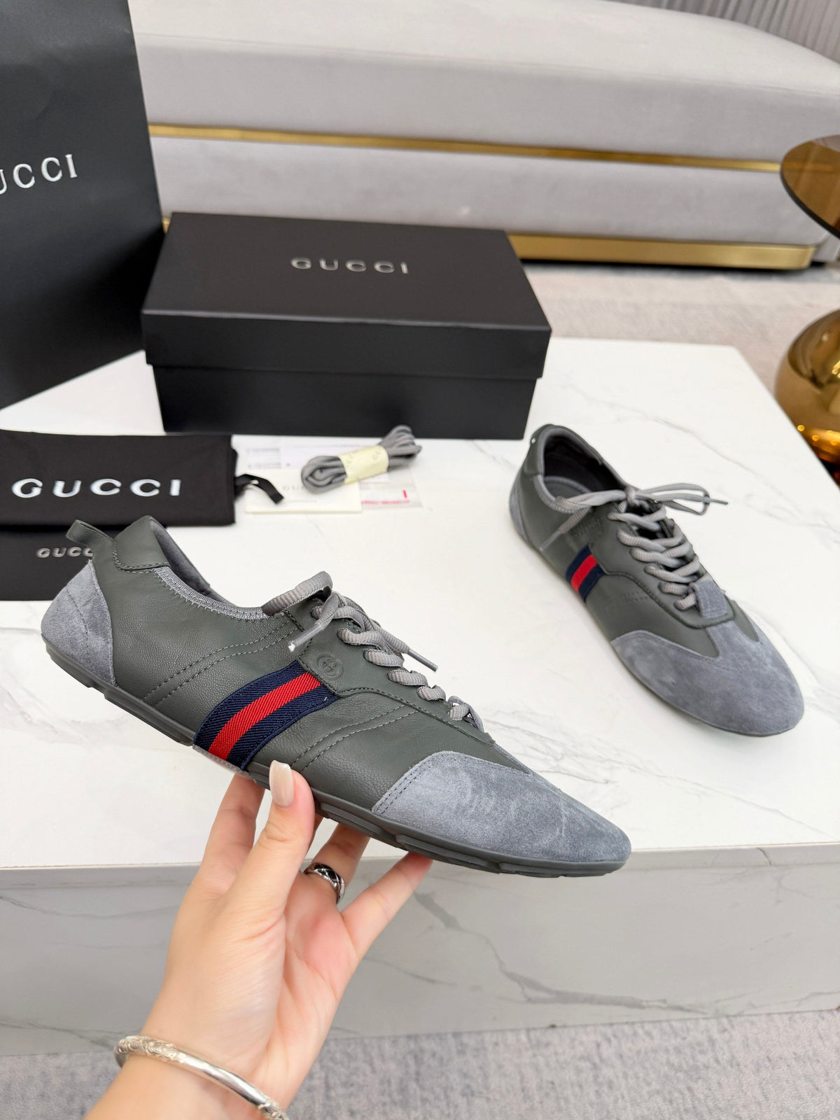 Gucci 2026 Flex Sneaker Suede Leather 938331