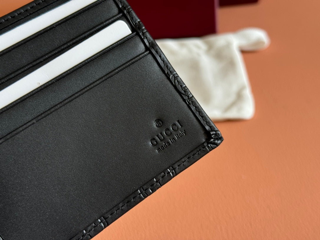 Gucci Wallet Black Embossed Leather 248405