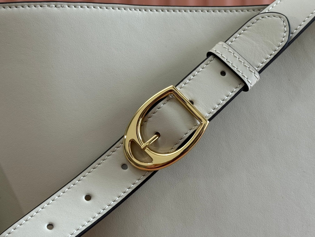 Gucci 73 Mini 27.5cm Bucket Bag White Smooth Leather 244434