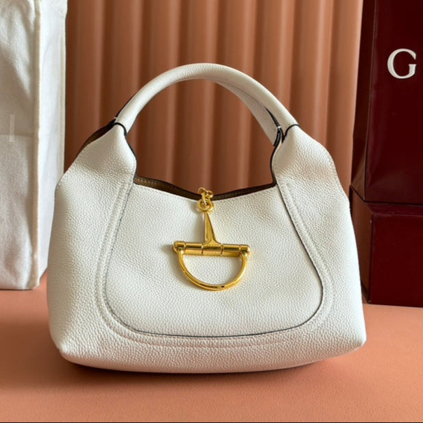 Gucci Solfbit 27.5 Bag White Calfskin 244323
