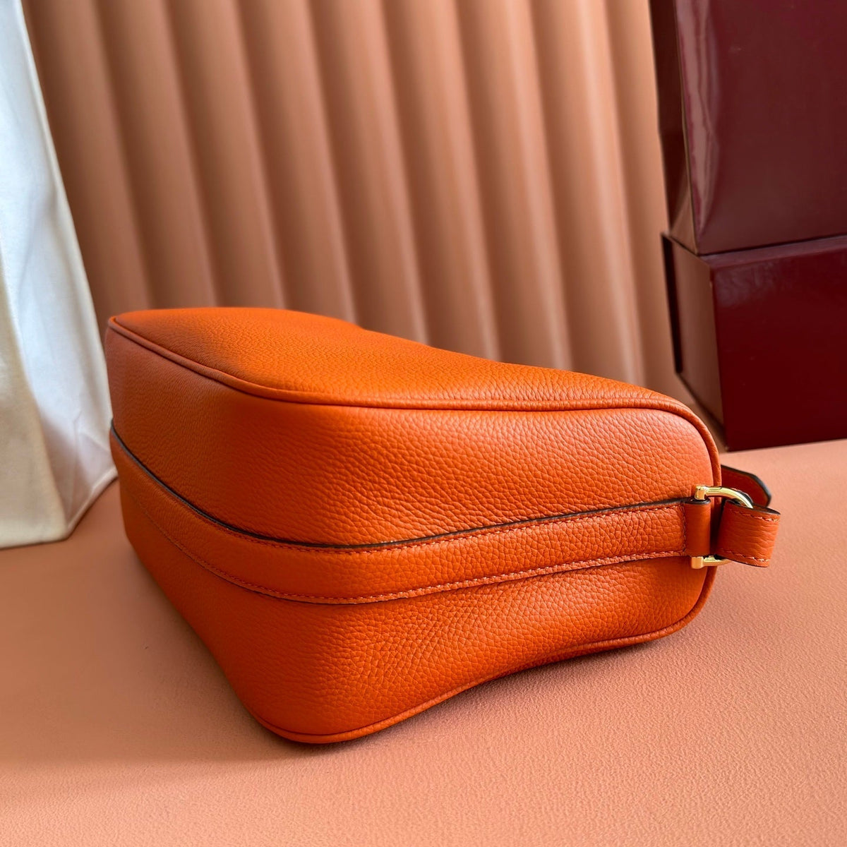 Gucci 2026 Half Horsebit Bag 31.5cm Orange Cowhide 277263