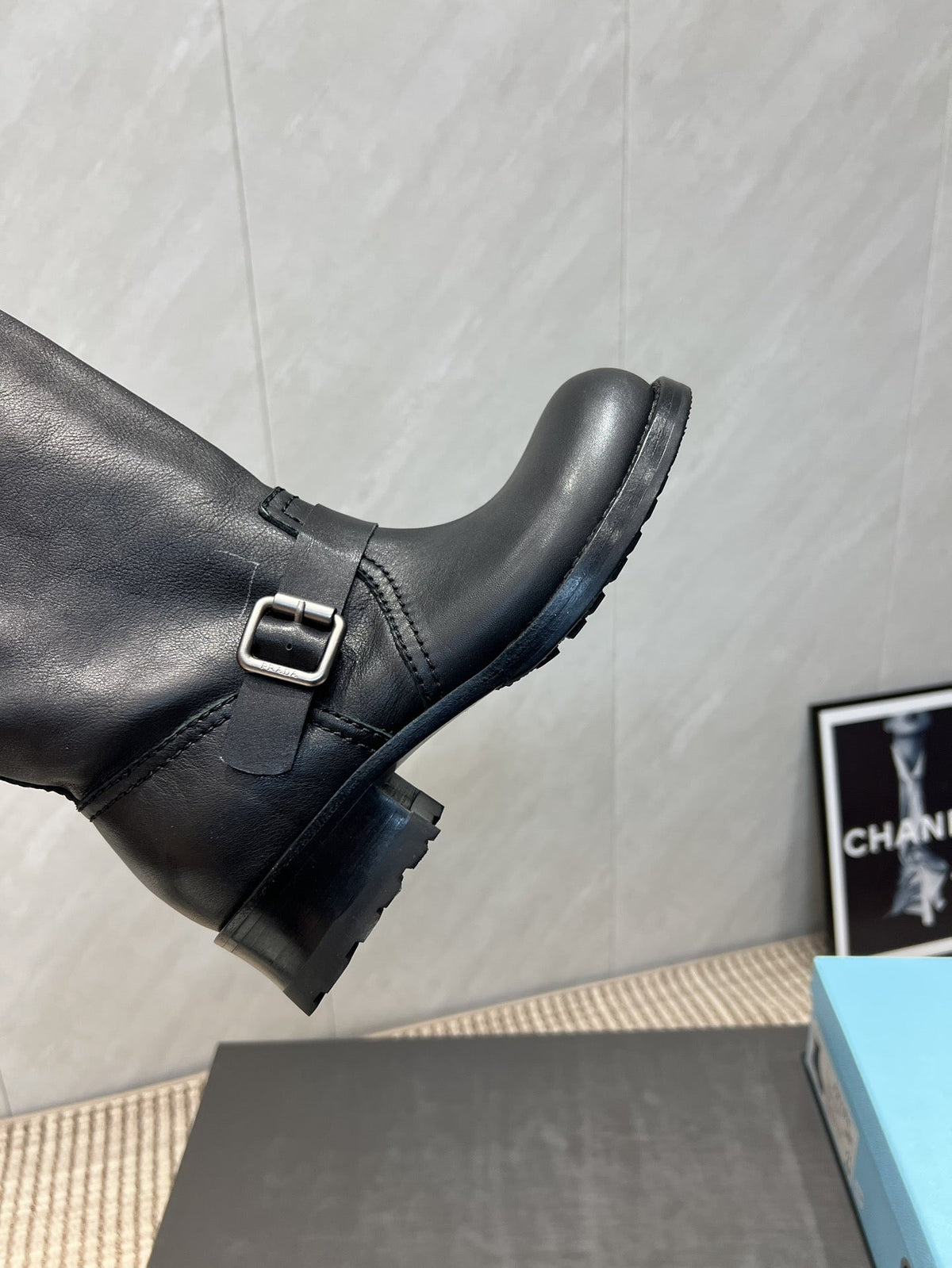 Prada 25 Boot 30mm Black Cowhide 501663