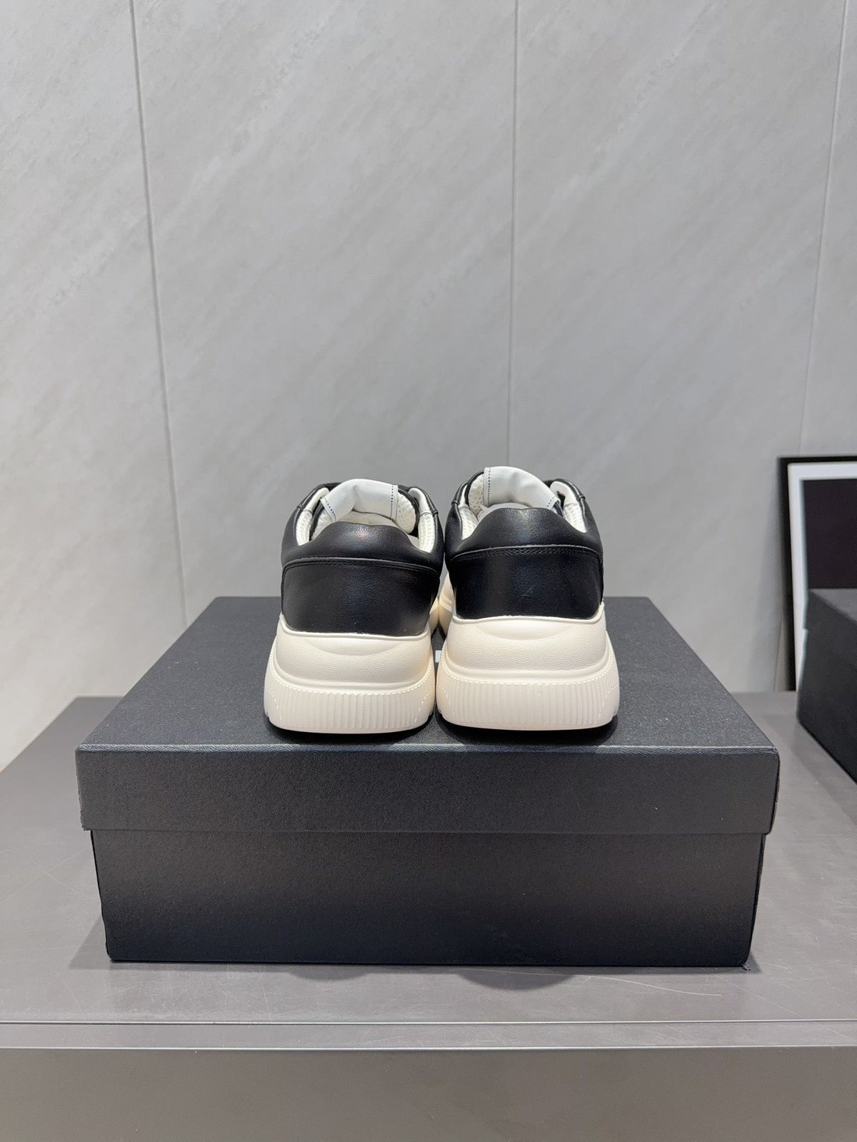 Chanel 25 Sneaker Ivory Black White Suede Fabric 540333