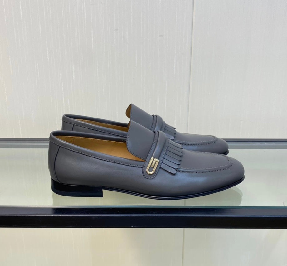 GG Men's Loafer Grey Premium Cowhide 559060