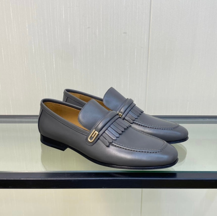 GG Men's Loafer Grey Premium Cowhide 559060