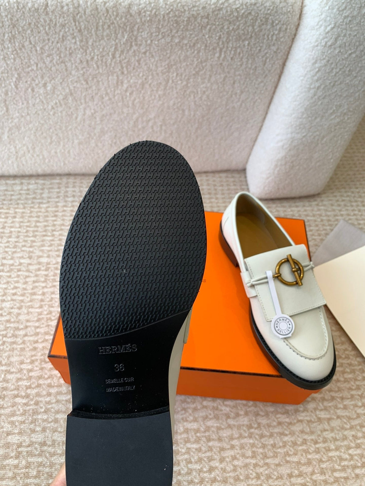 ivy loafer white lambskin