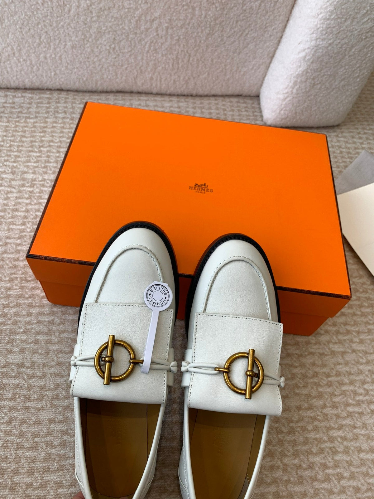 ivy loafer white lambskin