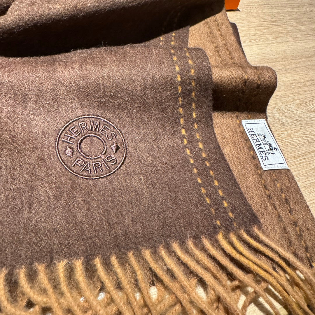 SCARF 200 CM IN CHOCOLATE BROWN CASHMERE