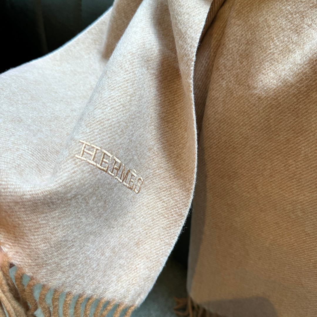 Scarf 190 CM Pastel Pink Wool Cashmere