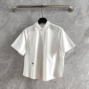 CD Short-sleeved Shirt White Cotton