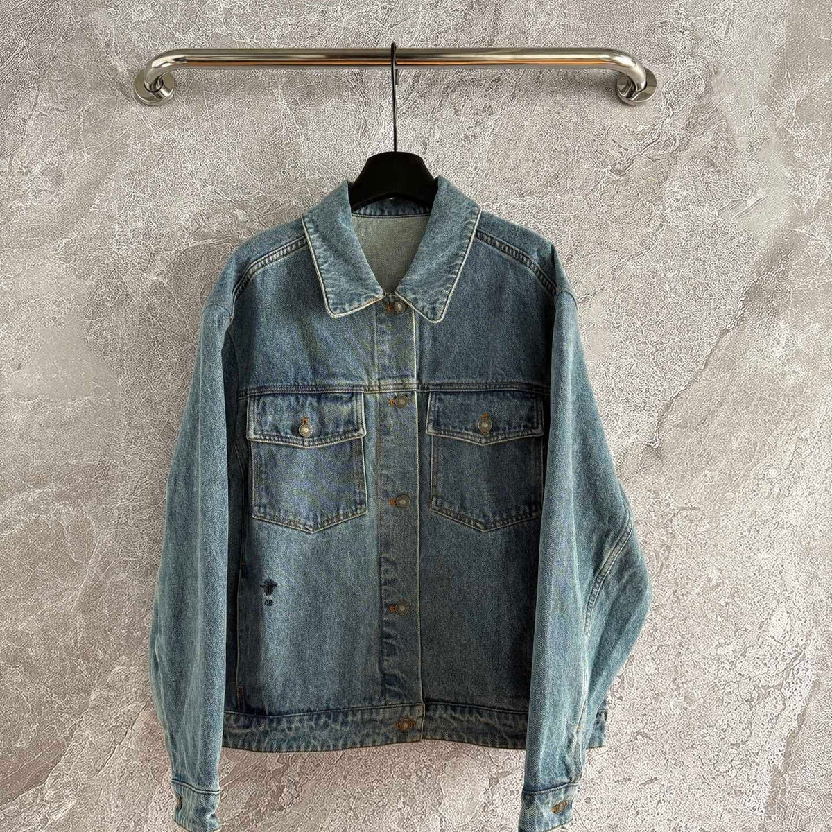 CD Lion Denim Jacket Blue Cotton