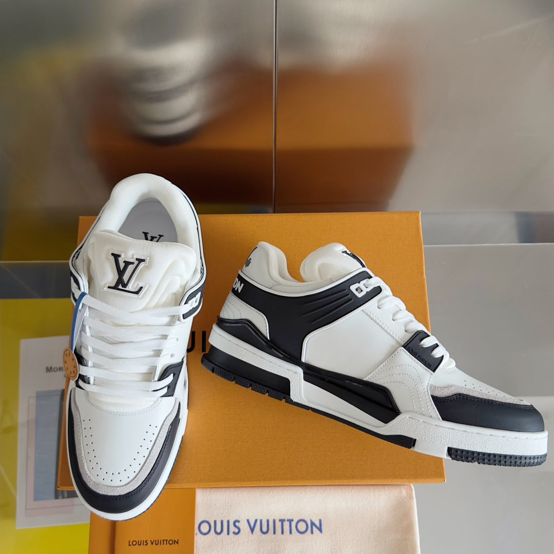 LV Trainer Sneaker 30mm White Mix Black Cowhide