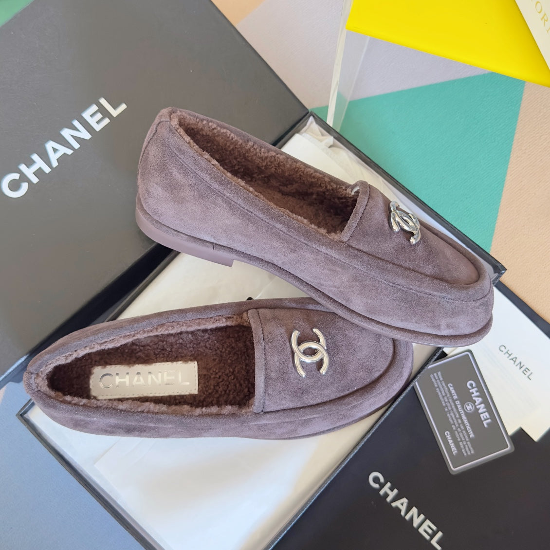 CC Moccasins 15mm Light Purple Suede