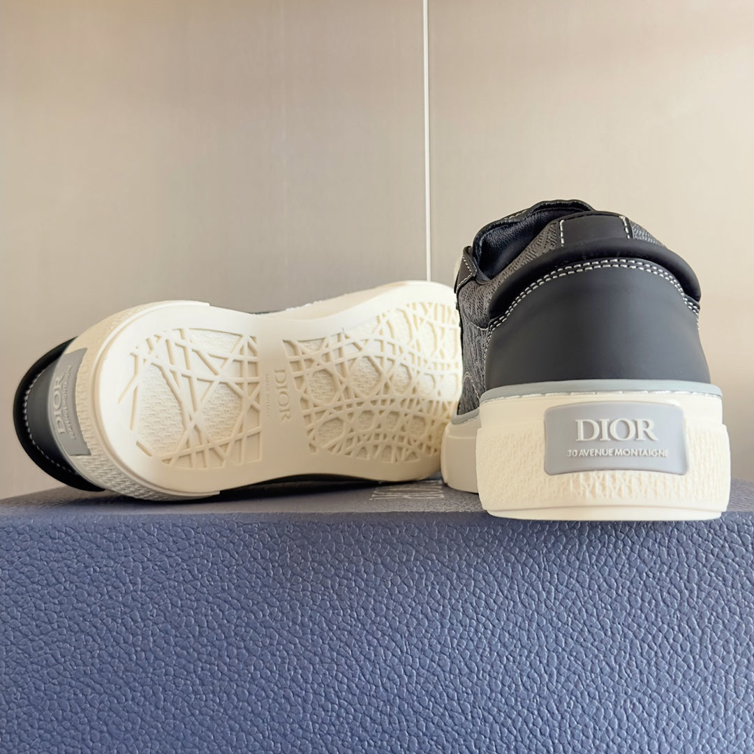 CD B33 Sneaker 40mm Black Grey Monogram Suede