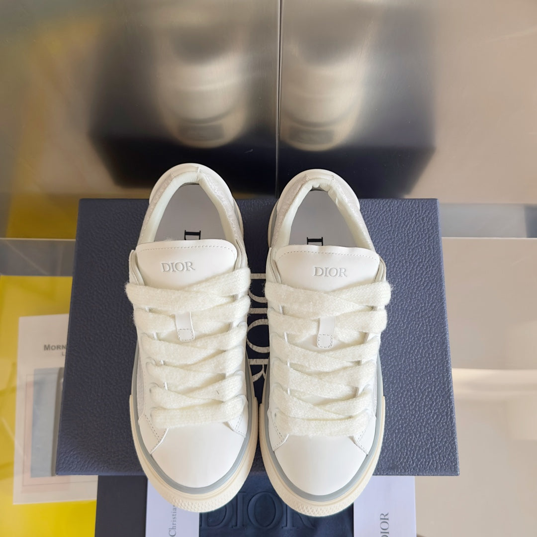 CD B33 Sneaker 40mm White Grey Monogram Suede