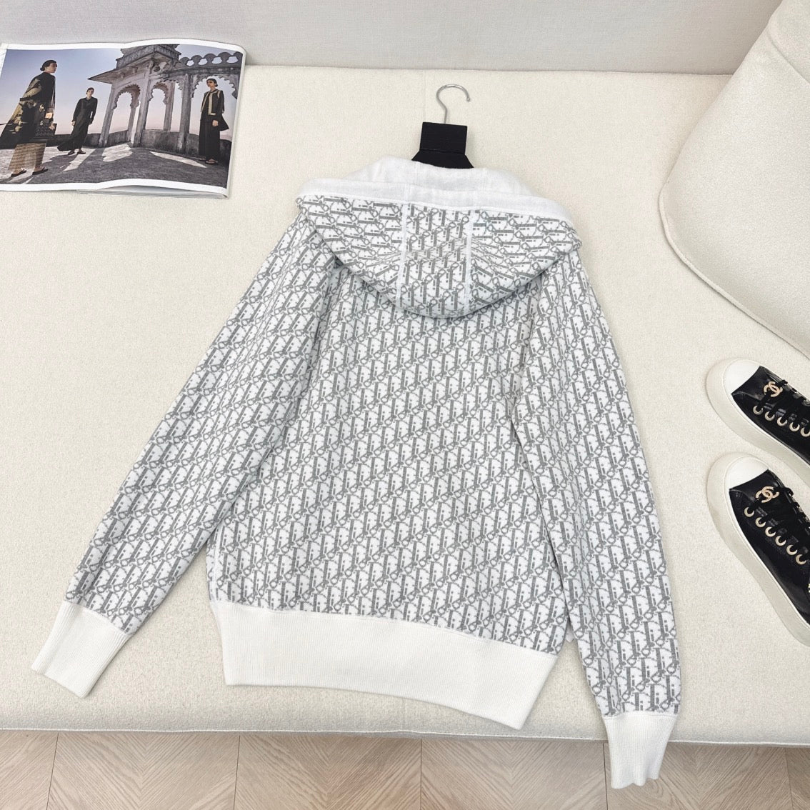 CD Unisex Jacket White mix grey Cashmere 584747