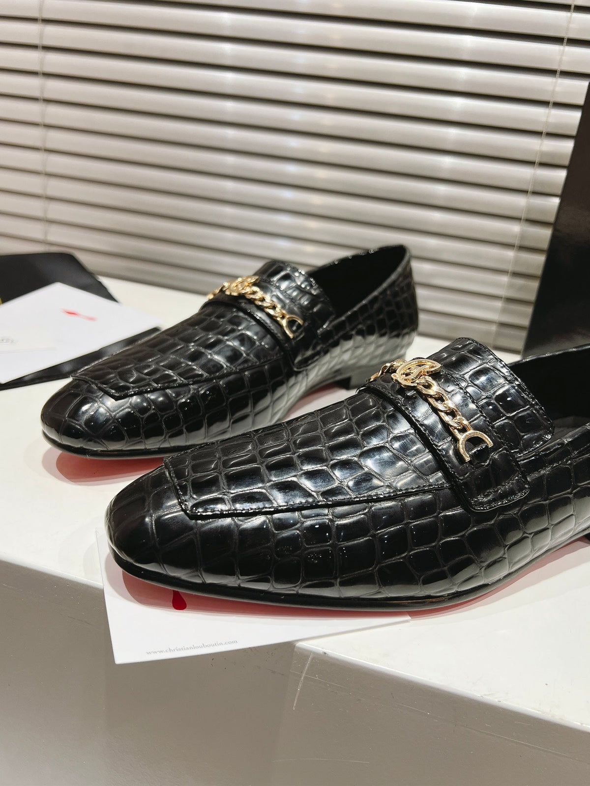CL 25 MJ Moc Loafers Alligator Embossed Calf Leather 242290