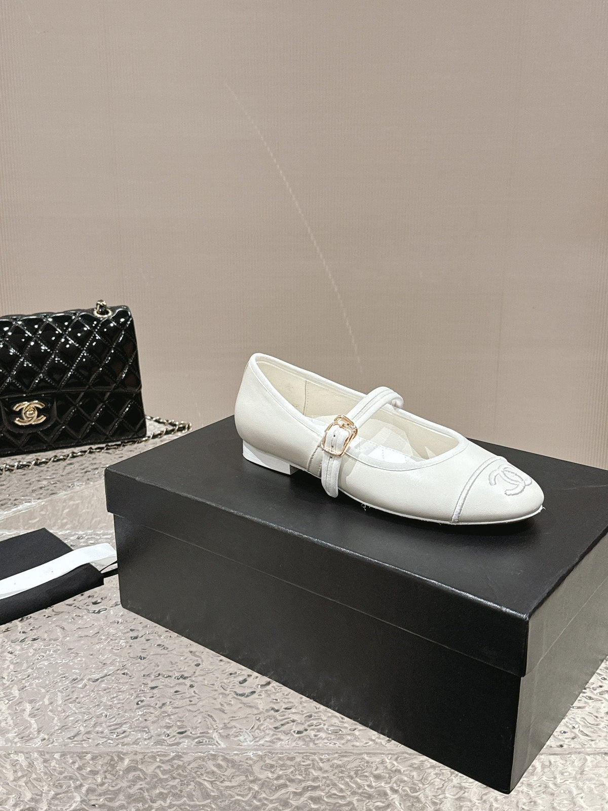 mary janes white lambskin